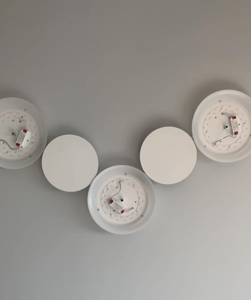 Modern Geometric Disc LED Wall Sconce Minimalist Circular Indirect Lighting Fixture