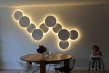 Modern Geometric Disc LED Wall Sconce Minimalist Circular Indirect Lighting Fixture