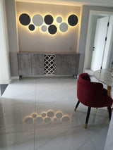 Modern Geometric Disc LED Wall Sconce Minimalist Circular Indirect Lighting Fixture