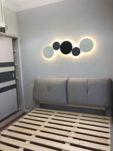 Modern Geometric Disc LED Wall Sconce Minimalist Circular Indirect Lighting Fixture