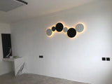 Modern Geometric Disc LED Wall Sconce Minimalist Circular Indirect Lighting Fixture