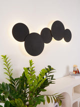 Modern Geometric Disc LED Wall Sconce Minimalist Circular Indirect Lighting Fixture