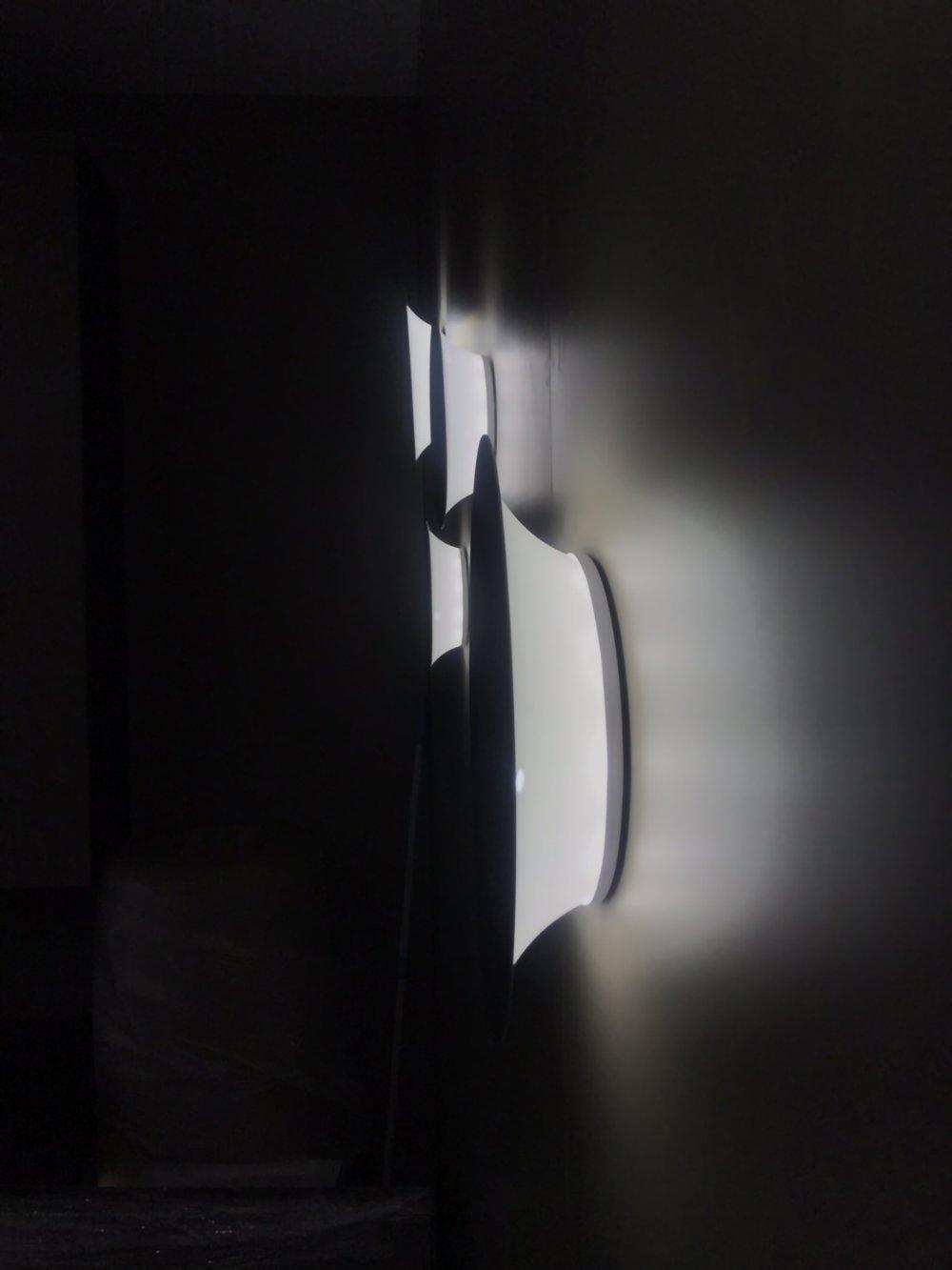 Modern Geometric Disc LED Wall Sconce Minimalist Circular Indirect Lighting Fixture