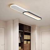Modern Geometric Double Rectangle LED Flush Mount Ceiling Light Low Profile Fixture