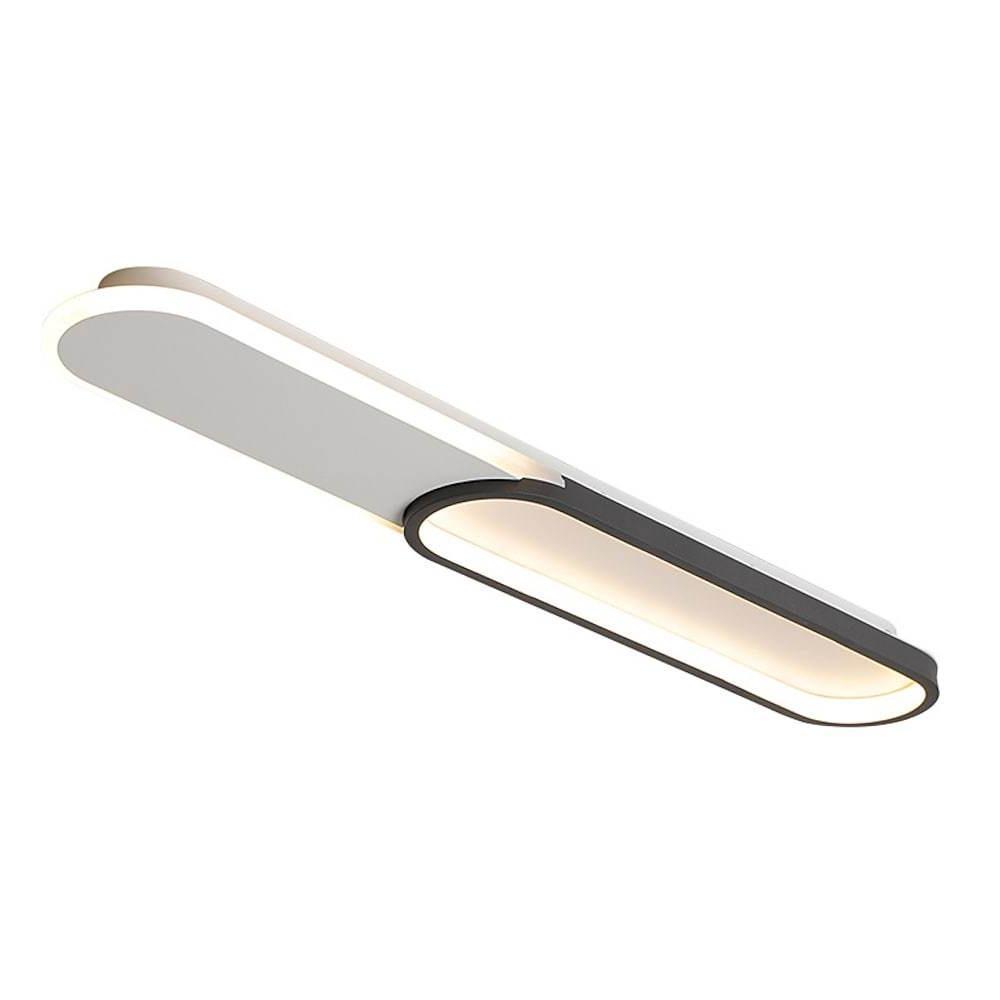 Modern Geometric Double Rectangle LED Flush Mount Ceiling Light Low Profile Fixture