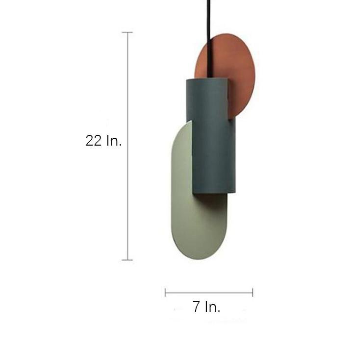 Modern Geometric Electroplated Metal Pendant Light for Kitchen Island and Dining Room