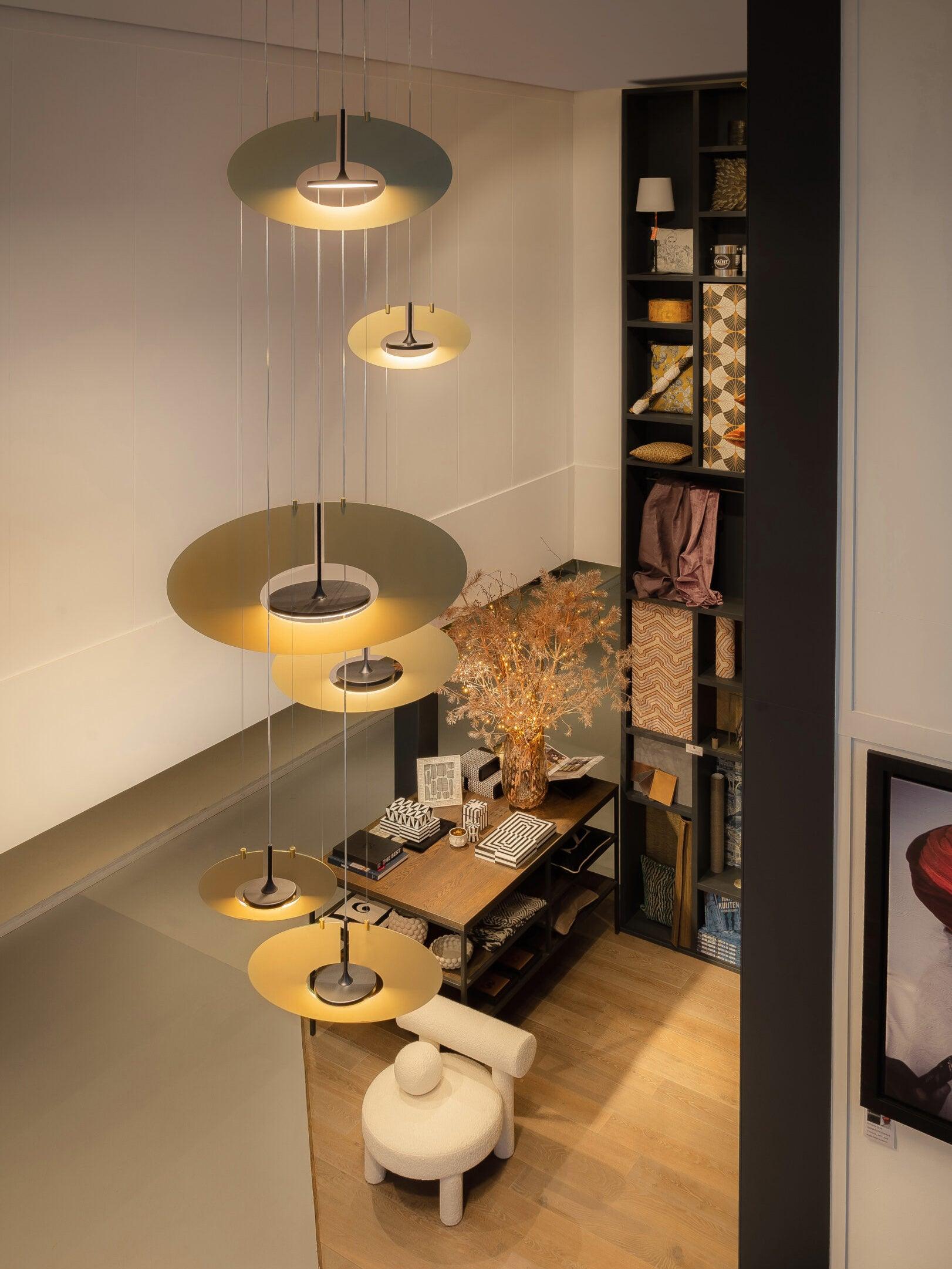 Modern Geometric Eye In The Sky LED Pendant Light for Contemporary Interior Lighting