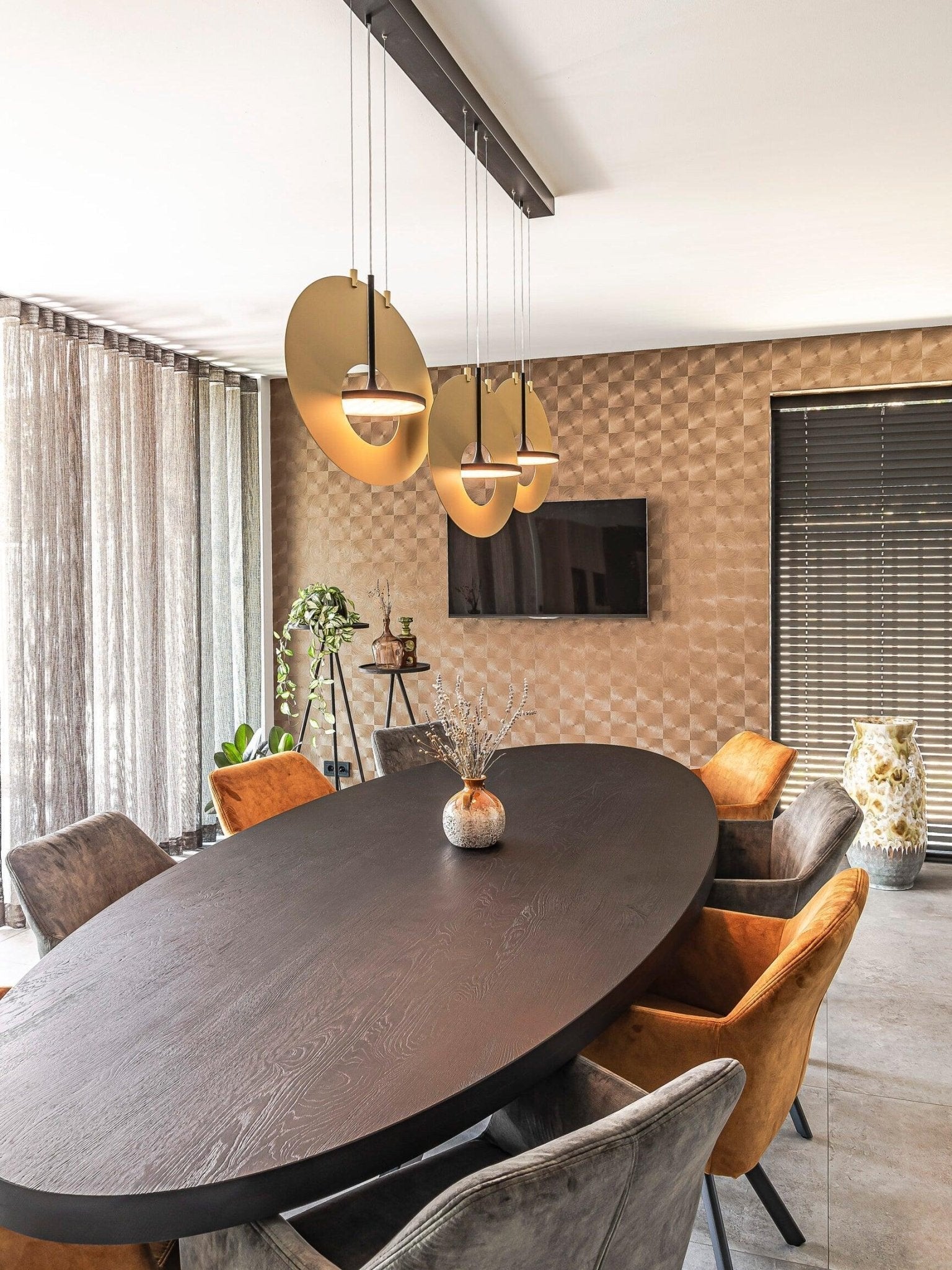 Modern Geometric Eye In The Sky LED Pendant Light for Contemporary Interior Lighting