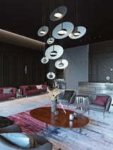 Modern Geometric Eye In The Sky LED Pendant Light for Contemporary Interior Lighting