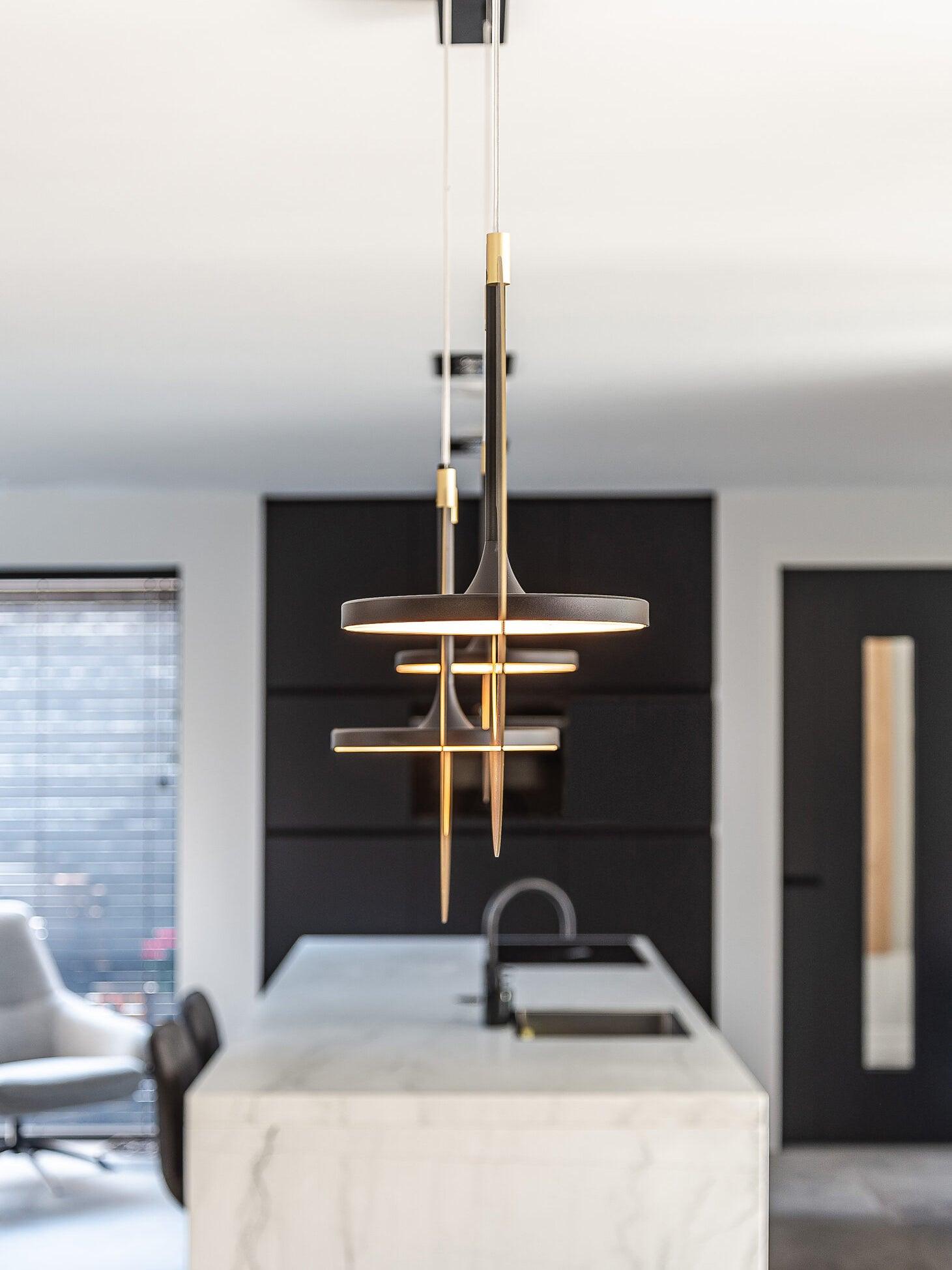 Modern Geometric Eye In The Sky LED Pendant Light for Contemporary Interior Lighting