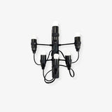 Modern Geometric Fruit Bracket Wall Sconce Multi Arm Indoor Lighting in Matt Black Gold White