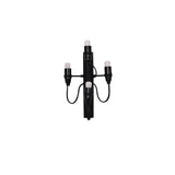 Modern Geometric Fruit Bracket Wall Sconce Multi Arm Indoor Lighting in Matt Black Gold White