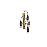 Modern Geometric Fruit Bracket Wall Sconce Multi Arm Indoor Lighting in Matt Black Gold White