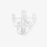 Modern Geometric Fruit Bracket Wall Sconce Multi Arm Indoor Lighting in Matt Black Gold White