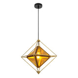 Modern Geometric Glass Pendant Light Minimalist Kitchen Island Chandelier for Dining Room