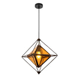 Modern Geometric Glass Pendant Light Minimalist Kitchen Island Chandelier for Dining Room