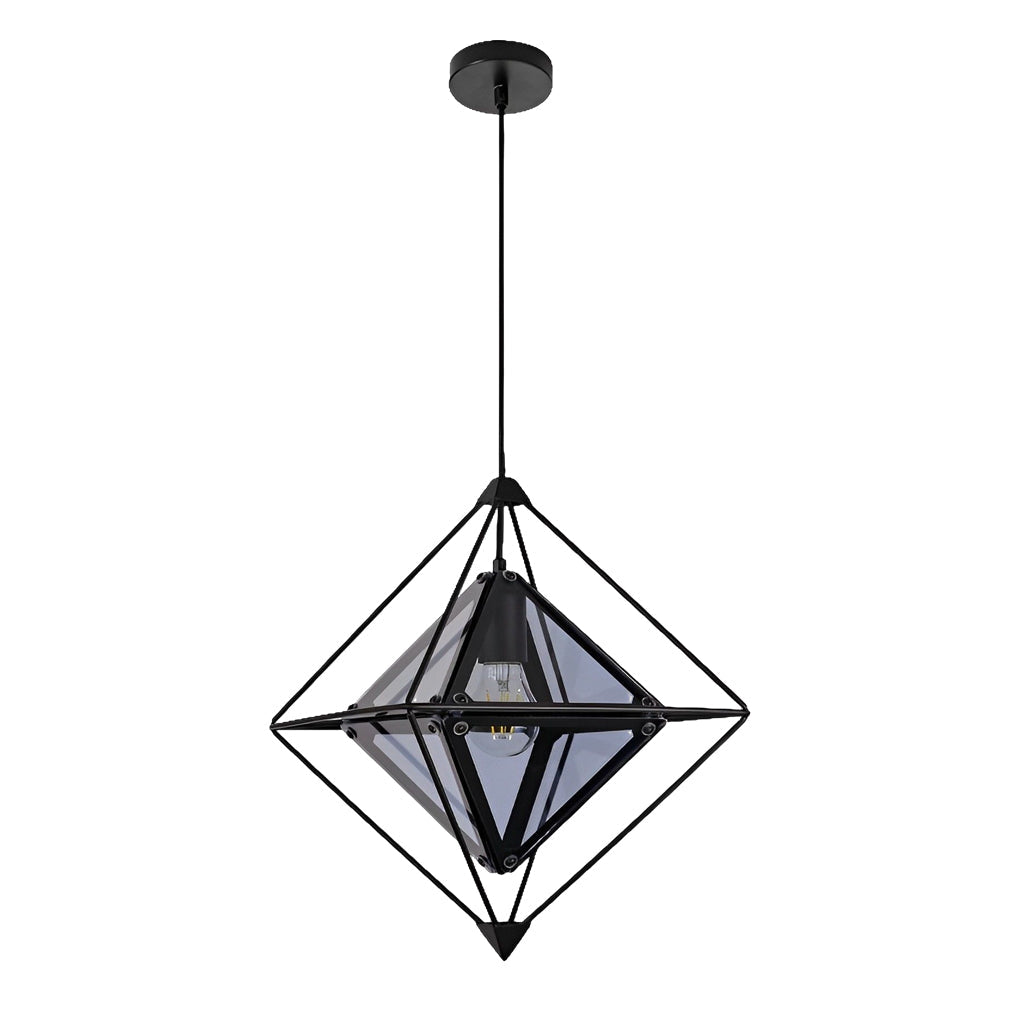 Modern Geometric Glass Pendant Light Minimalist Kitchen Island Chandelier for Dining Room