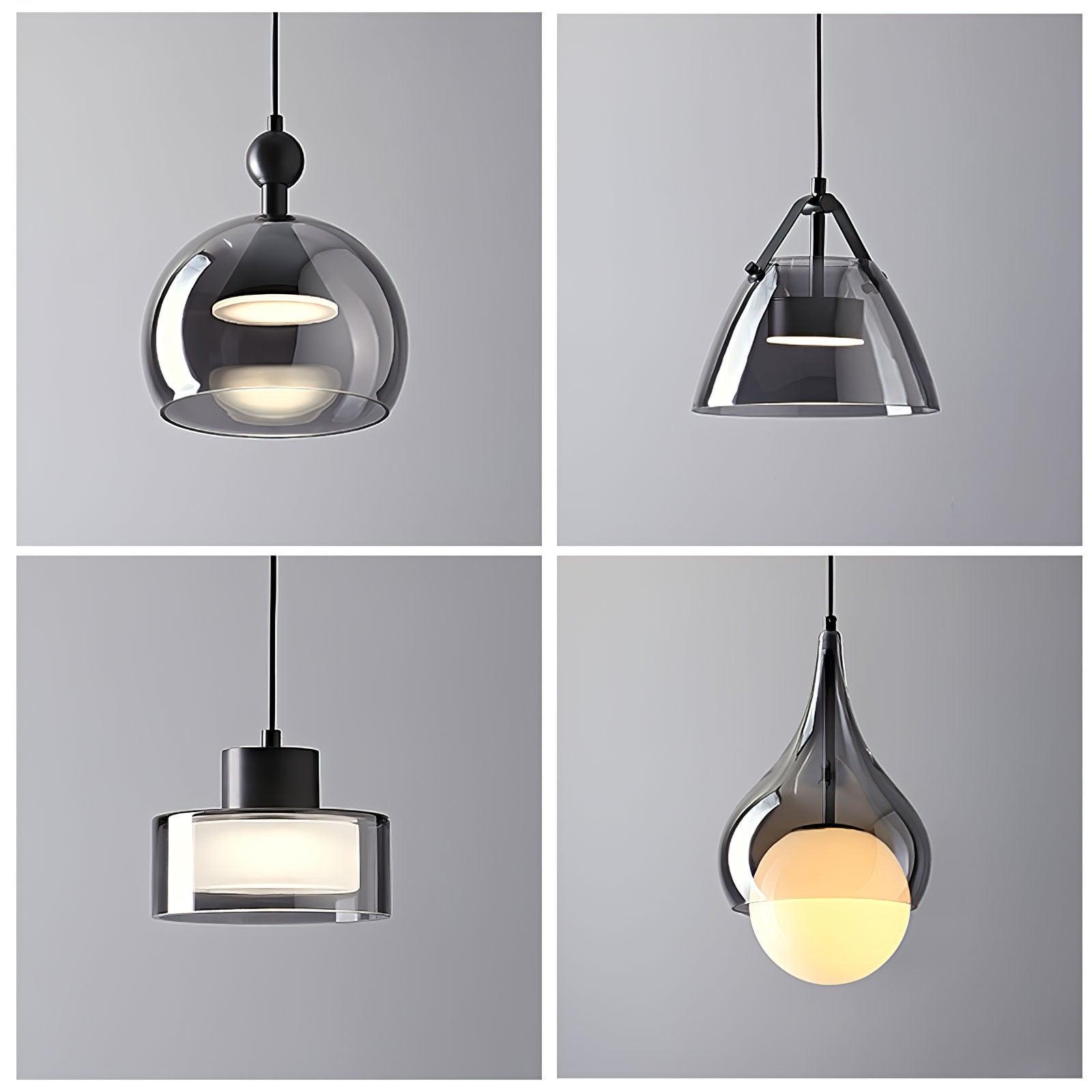 Modern Geometric Glass Pendant Light Series for Kitchen and Dining Room