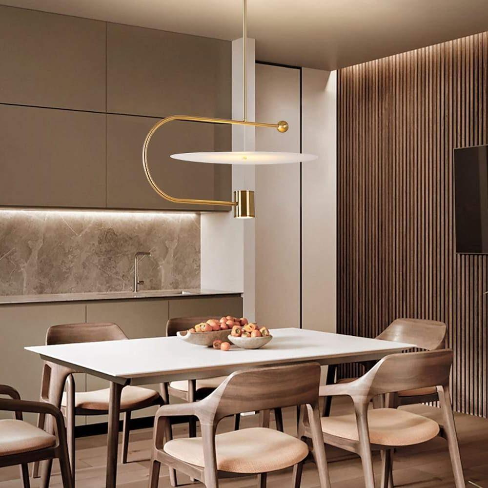 Modern Geometric Globe and Cylinder LED Pendant Light Metal Artistic Ceiling Fixture