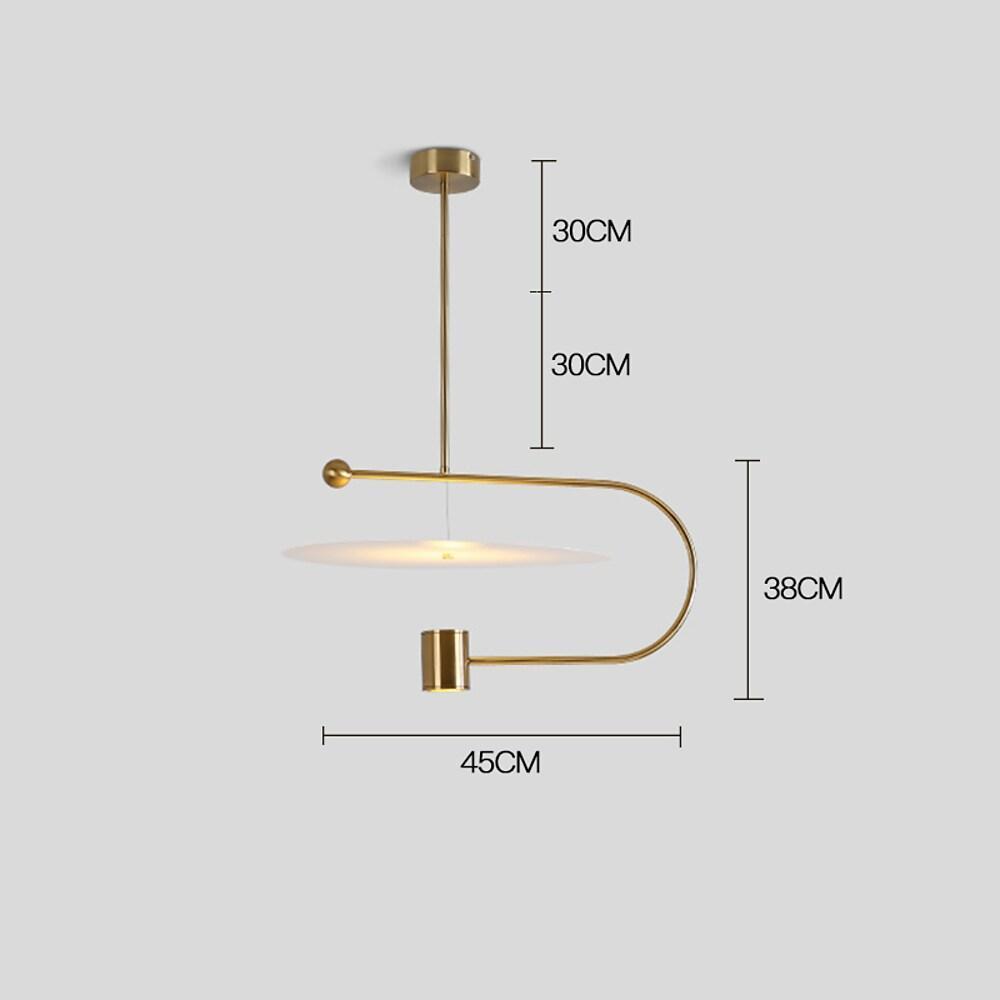Modern Geometric Globe and Cylinder LED Pendant Light Metal Artistic Ceiling Fixture
