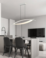 Modern Geometric Hyperbola LED Pendant Light with Adjustable Three Color Temperature