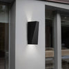 Modern Geometric Indoor LED Up and Down Wall Sconce Light Fixture in Black or White