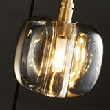 Modern Geometric K9 Crystal Cube Spiral Chandelier with Adjustable Copper Suspension