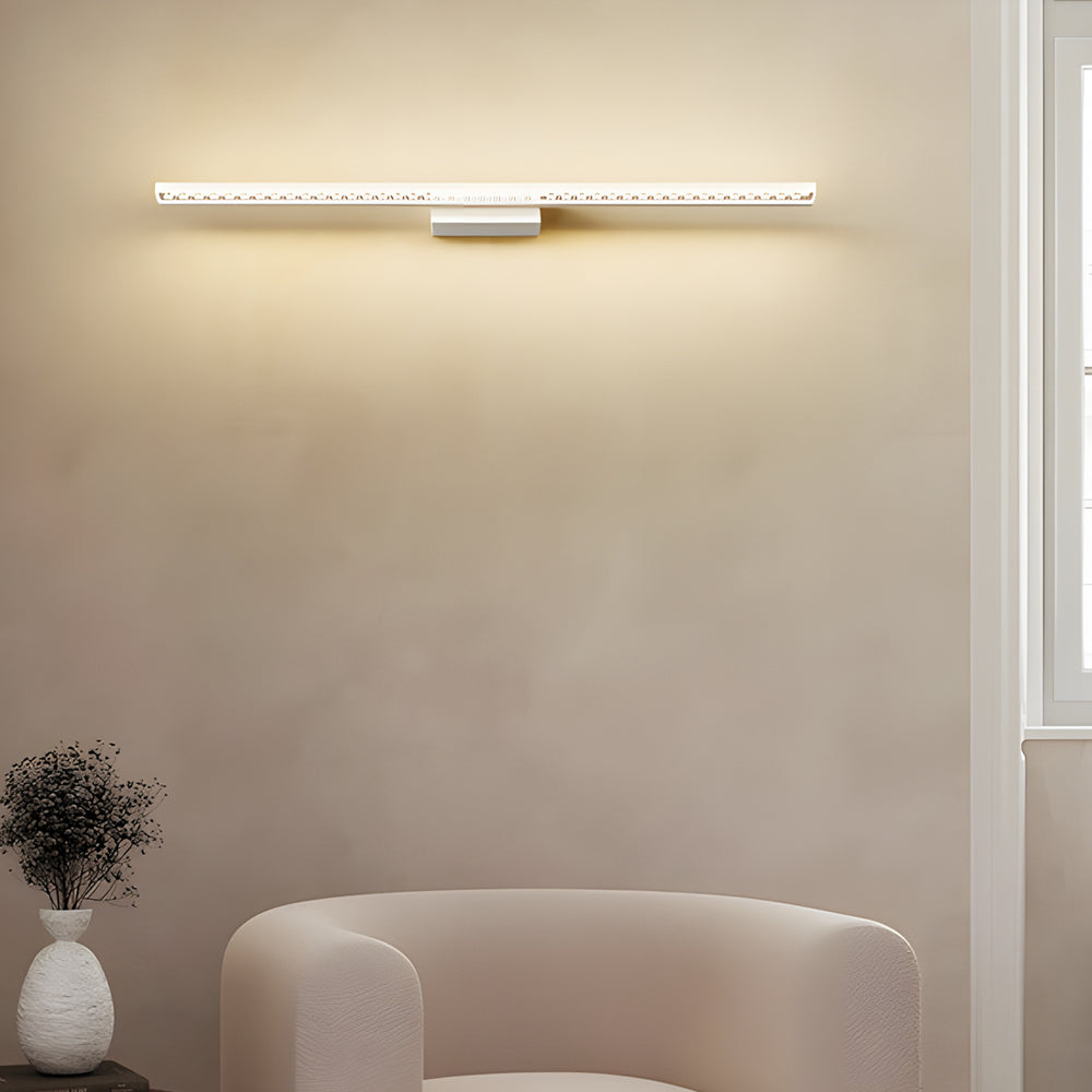 Modern Geometric LED Bathroom Vanity Light with 3 Color Temperature Dimming for Mirror