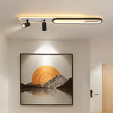 Modern Geometric LED Ceiling Light with Adjustable Spotlight for Living Room and Bedroom