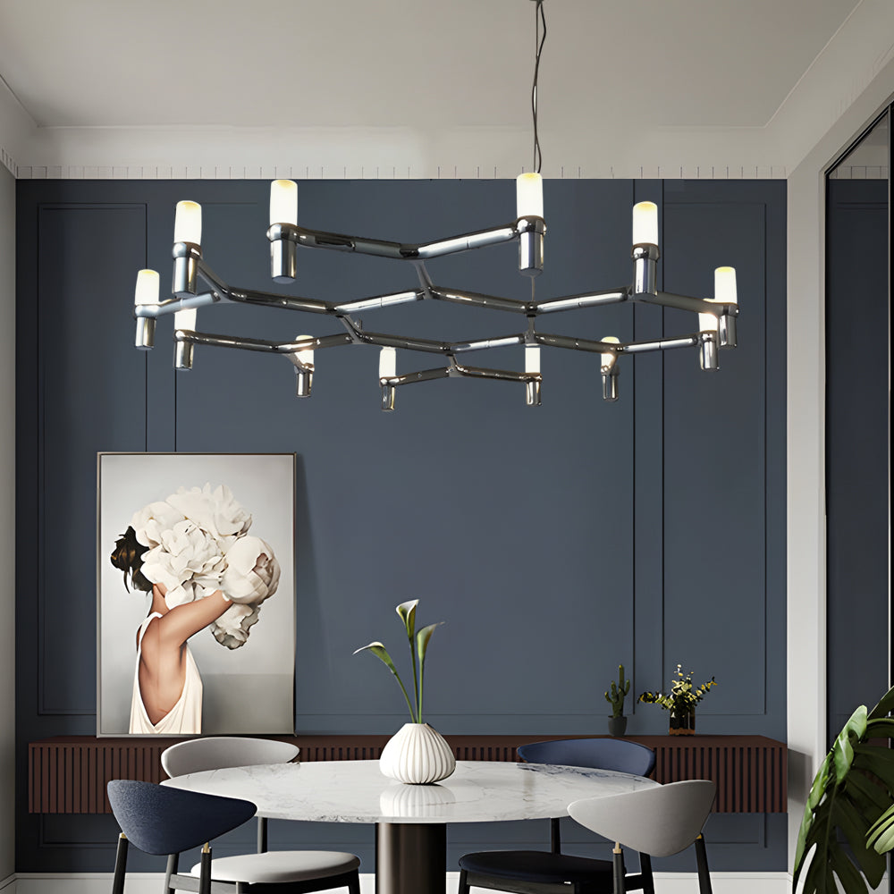 Modern Geometric LED Designer Pendant Light Nordic Special Shaped Aluminum Chandelier