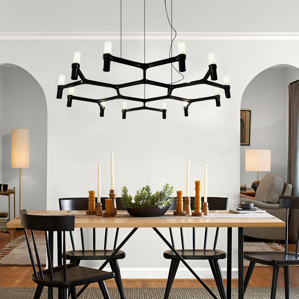Modern Geometric LED Designer Pendant Light Nordic Special Shaped Aluminum Chandelier