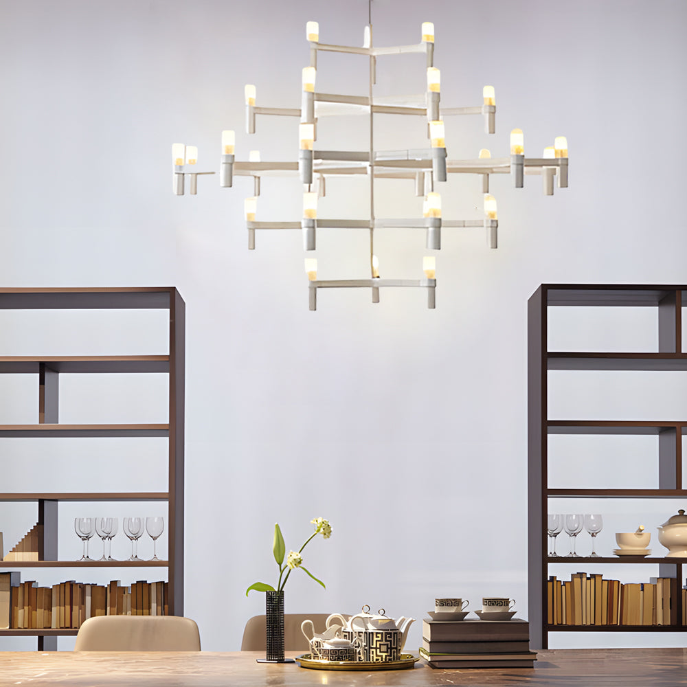 Modern Geometric LED Designer Pendant Light Nordic Special Shaped Aluminum Chandelier