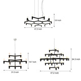Modern Geometric LED Designer Pendant Light Nordic Special Shaped Aluminum Chandelier