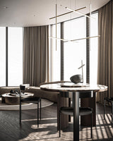 Modern Geometric LED Grid Pendant Light Contemporary Gold and Black Chandelier for Living Room