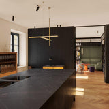 Modern Geometric LED Grid Pendant Light Contemporary Gold and Black Chandelier for Living Room
