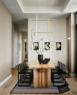 Modern Geometric LED Grid Pendant Light Contemporary Gold and Black Chandelier for Living Room
