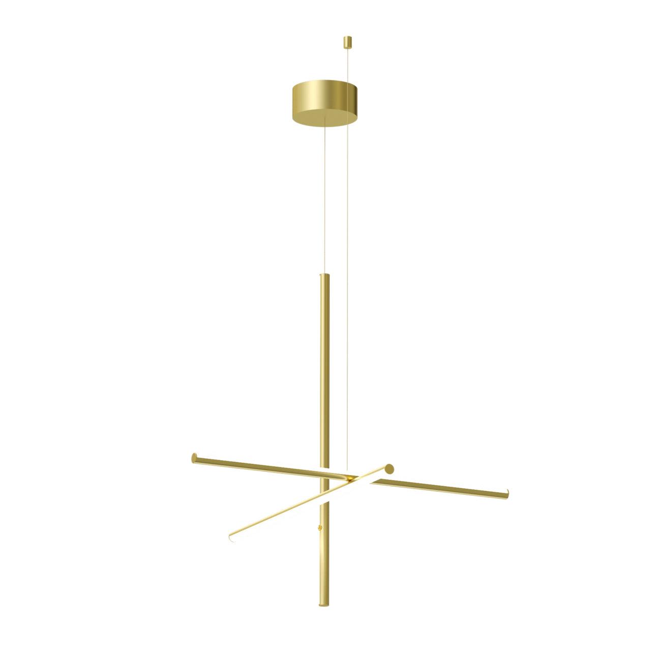 Modern Geometric LED Grid Pendant Light Contemporary Gold and Black Chandelier for Living Room