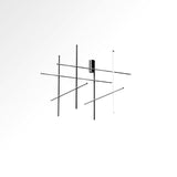 Modern Geometric LED Grid Pendant Light Contemporary Gold and Black Chandelier for Living Room