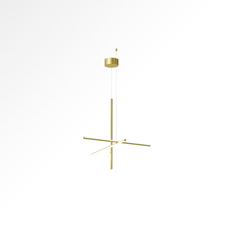 Modern Geometric LED Grid Pendant Light Contemporary Gold and Black Chandelier for Living Room
