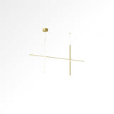 Modern Geometric LED Grid Pendant Light Contemporary Gold and Black Chandelier for Living Room
