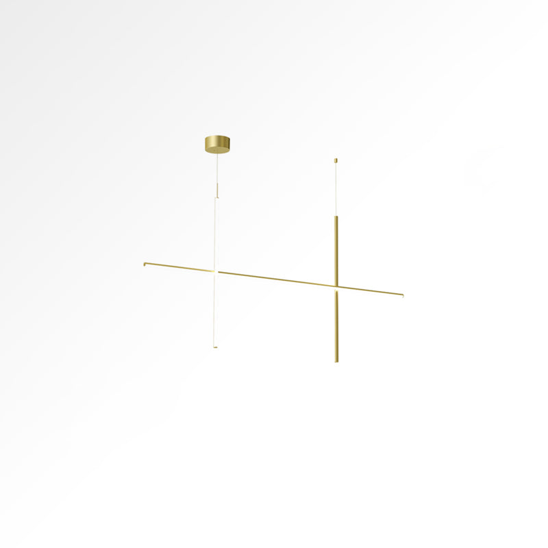 Modern Geometric LED Grid Pendant Light Contemporary Gold and Black Chandelier for Living Room