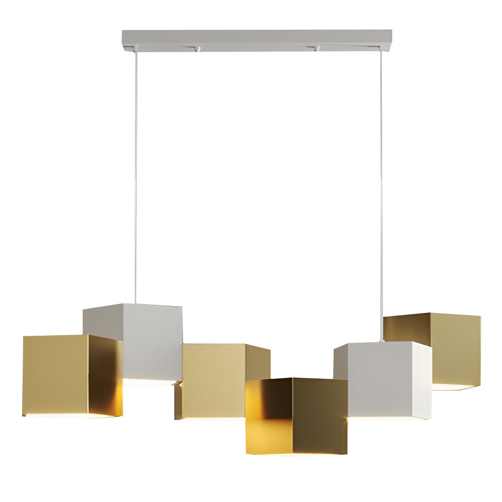 Modern Geometric LED Pendant Light Industrial Style Iron Chandelier for Living Room