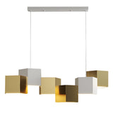 Modern Geometric LED Pendant Light Industrial Style Iron Chandelier for Living Room