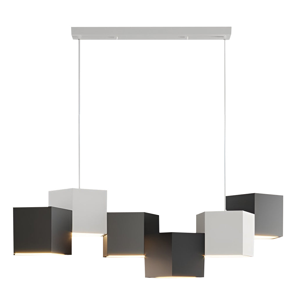 Modern Geometric LED Pendant Light Industrial Style Iron Chandelier for Living Room