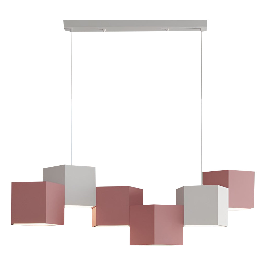 Modern Geometric LED Pendant Light Industrial Style Iron Chandelier for Living Room
