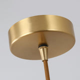 Modern Geometric LED Pendant Light with Brass Finish and Rounded Square Acrylic Shade