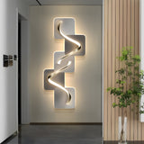Modern Geometric LED Wall Art Decor USB Powered Crystal Porcelain Backlit Painting Light for Home Office