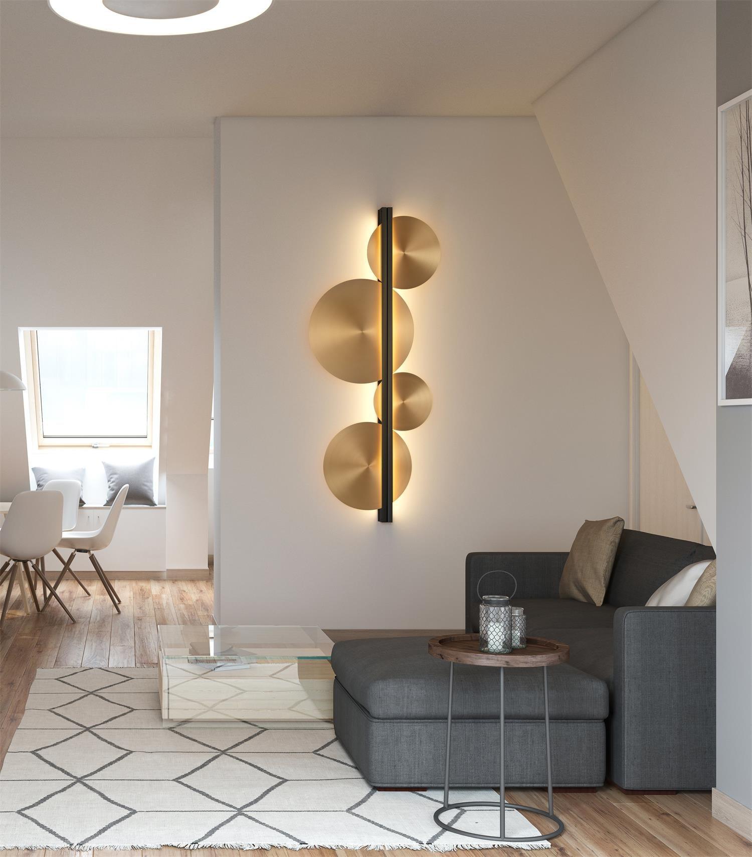 Modern Geometric LED Wall Sconce Strate Stainless Steel Bracket Lamp