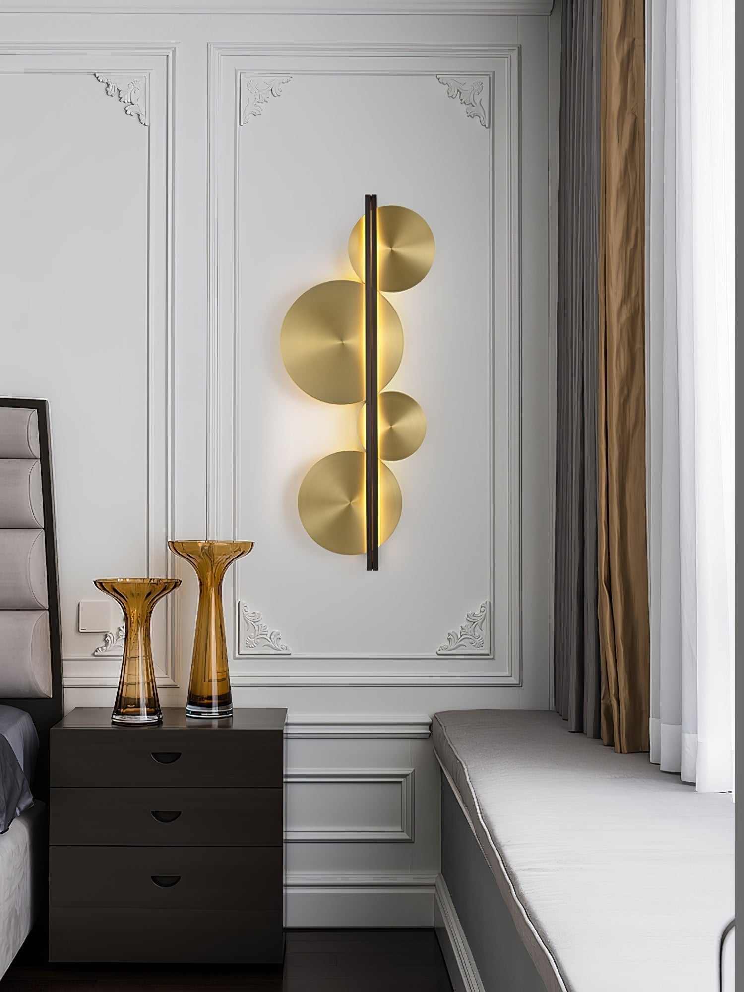 Modern Geometric LED Wall Sconce Strate Stainless Steel Bracket Lamp