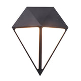 Modern Geometric LED Waterproof Outdoor Wall Lamp Exterior Porch Light Fixture in Black